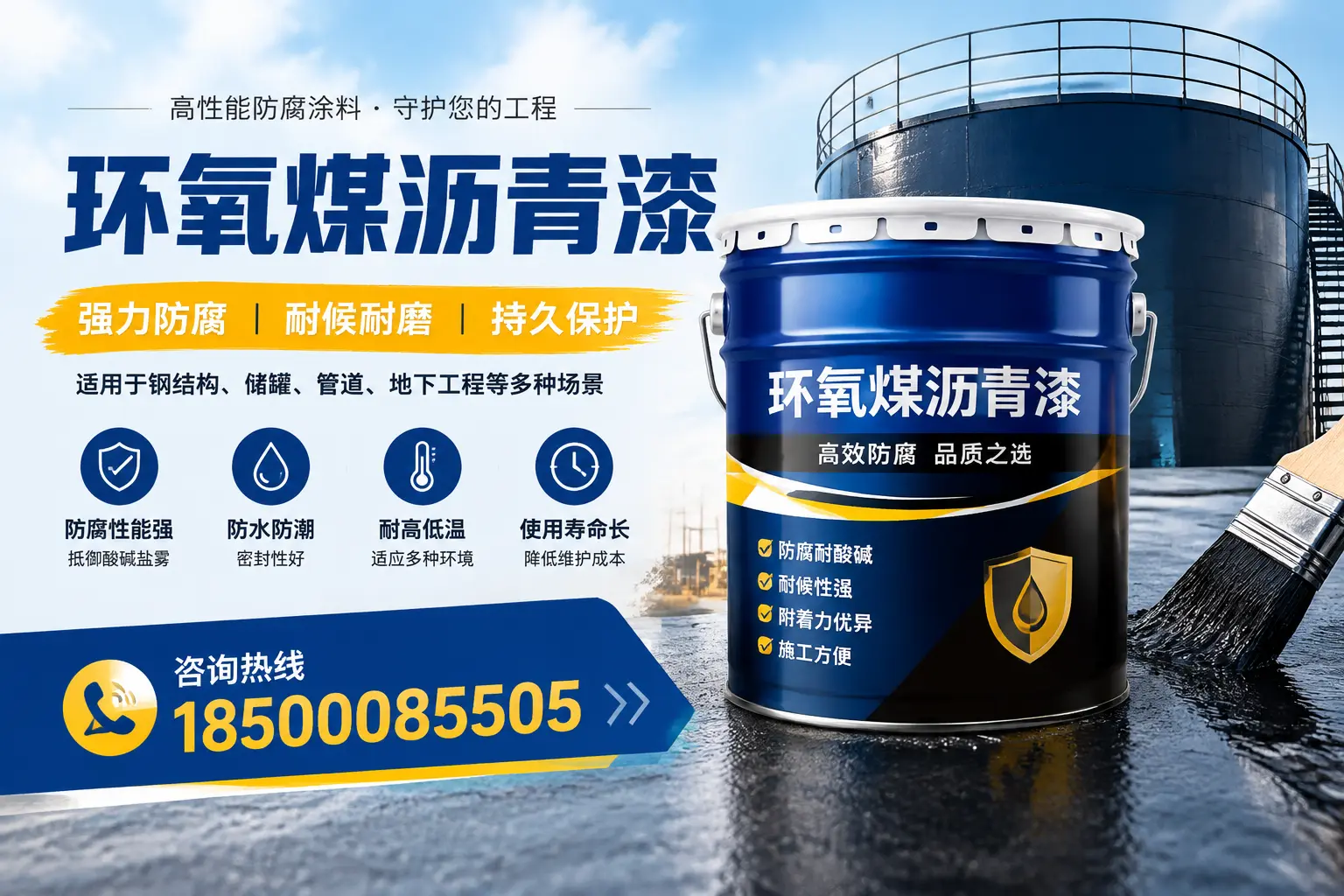 环氧煤沥青漆在工业中的应用,承德企业的选择